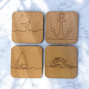 Dessous de verres en bois Marin