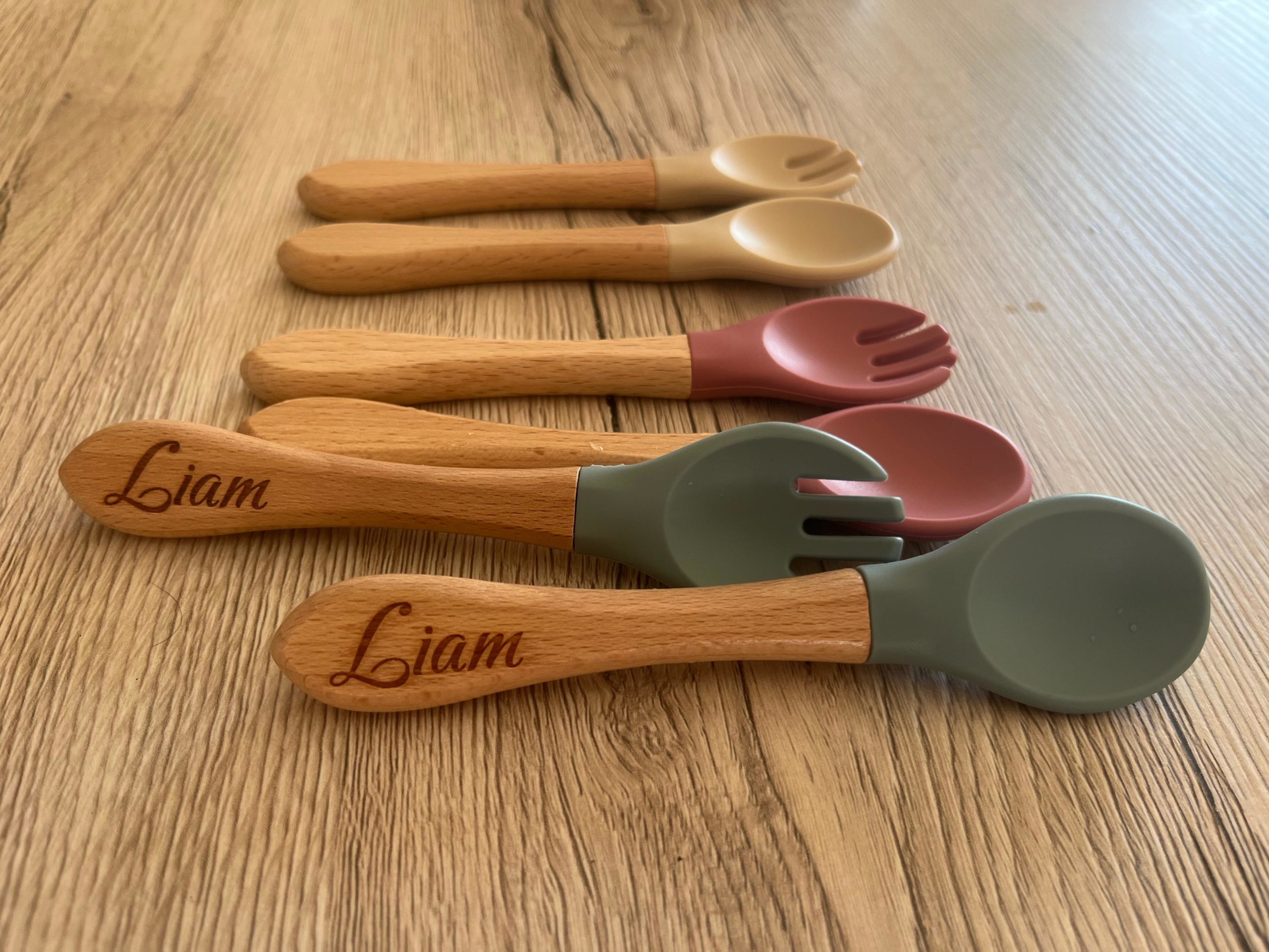 Set cuillère fourchette gravé