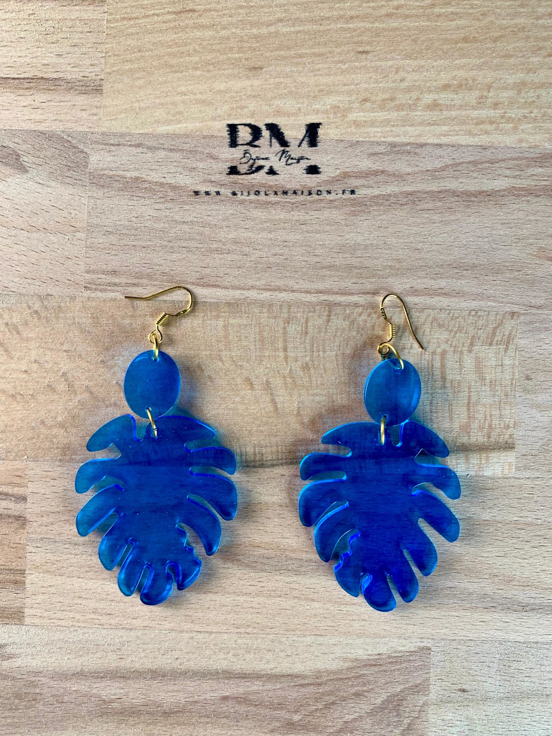 Boucles d'oreilles Bleues 1