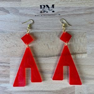 Boucles d’oreilles Rouge 2